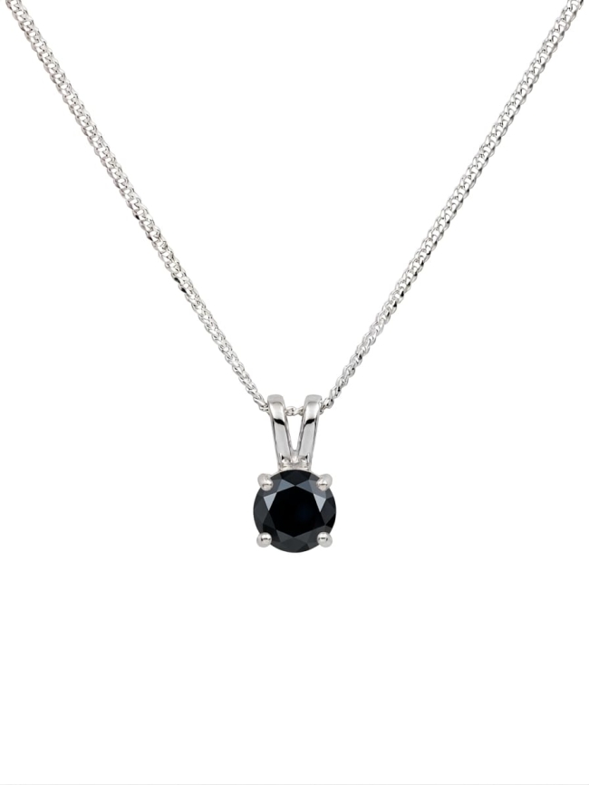 Collier Argent S925 Gilgen&Co  Saphir noir naturel 