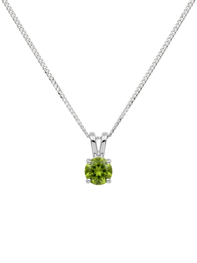 Collier Argent S925 Gilgen&Co  Péridot naturel  