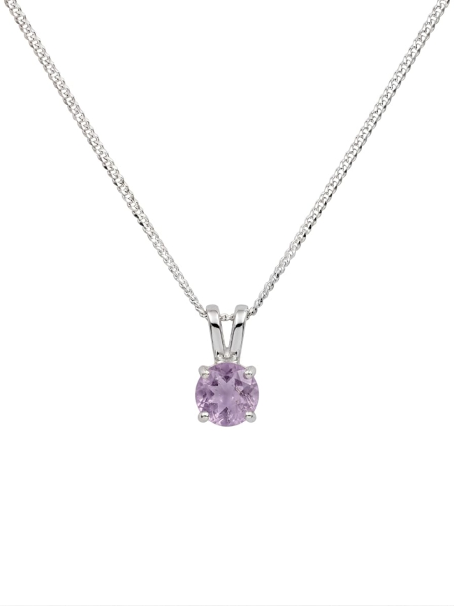 Collier Argent S925 Gilgen&Co  Améthyste Violette naturelle 