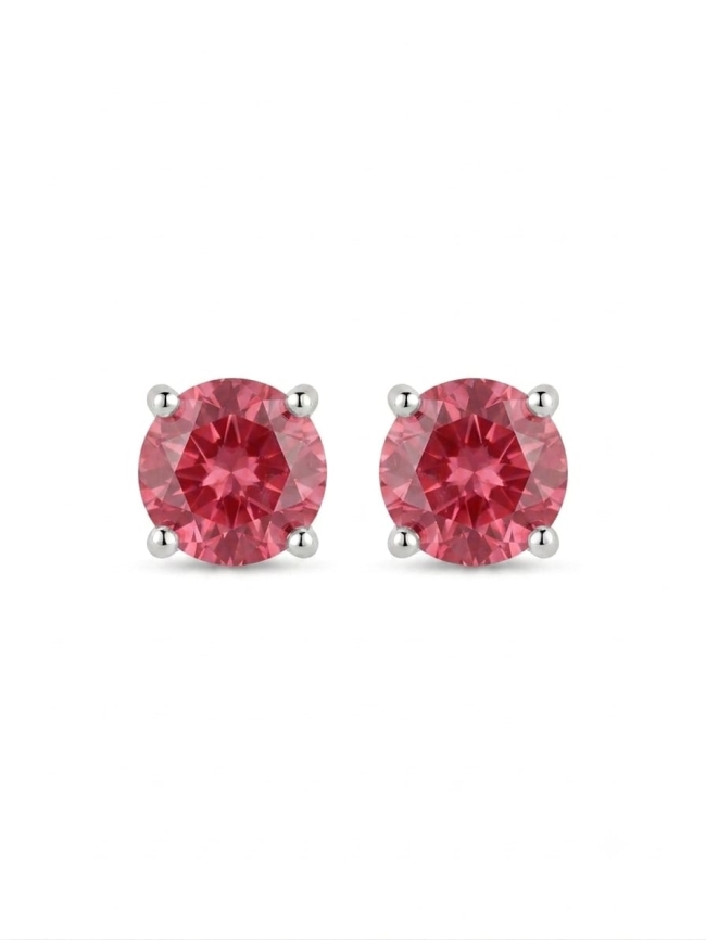 Clous d'oreilles S925 Gilgen&amp;Co Rubis naturel