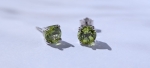 Clous d'oreilles Argent massif Gilgen&amp;Co  Péridot naturel 