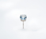 Clous d'oreilles Argent massif Gilgen&amp;Co  Topaze bleue naturelle