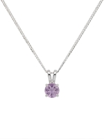 Collier Argent S925 Gilgen&amp;Co  Améthyste Violette naturelle 