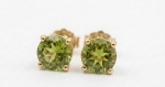 Clous d'oreilles Or Jaune 18k Gilgen&amp;Co Péridot naturel